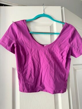 lululemon align Magenta Scoop Neck Crop Top